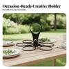 Carousel Cup Holder Carry Handle Foldable Cup Holder Drink Storage Open Loop Compact Folded
