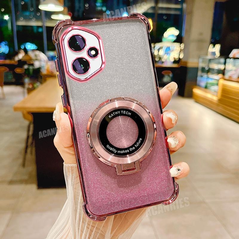 Honor400 Luxury Glitter Plating Holder Case For Huawei Honor 400 Pro Lite Shockproof Protect Silicone Stand Cover honor400pro