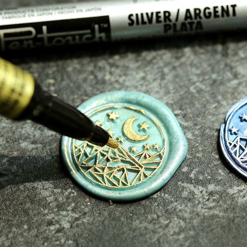 Sakura Flower Gilding & Outline Pen Set - Gold & Silver