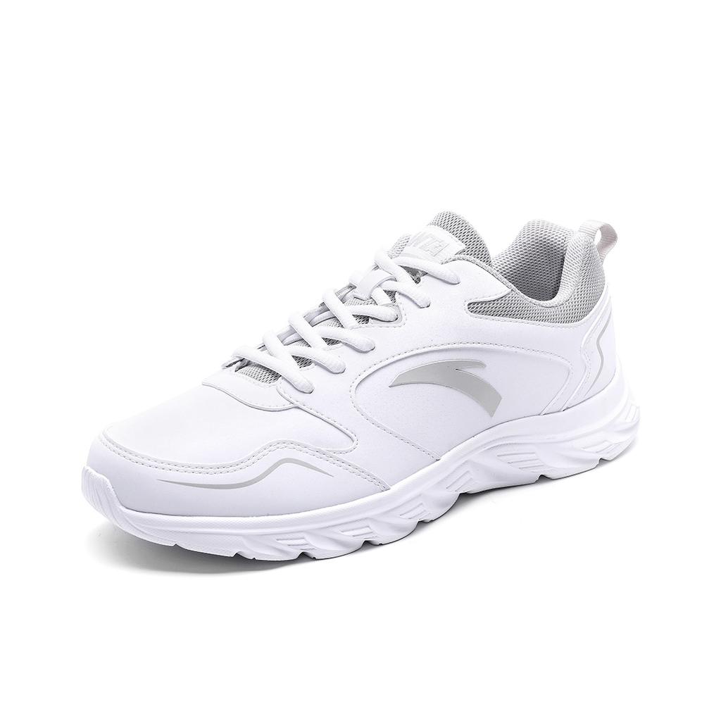 Anta Série Running Couro Resistente à Água Absorção de Choque Antiderrapante Durável Tênis de Corrida Cano Baixo Masculino tênis Branco 912245515-4
