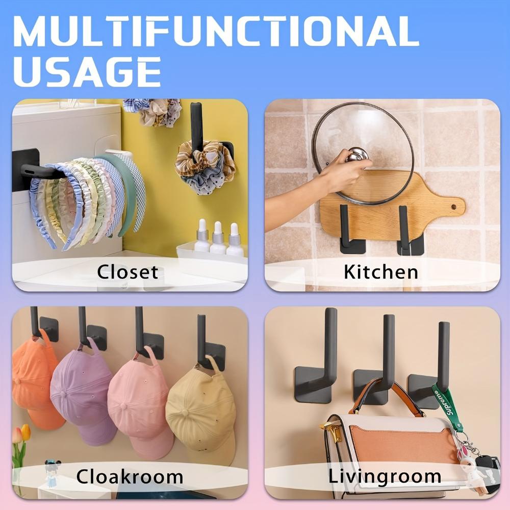 2/4/6Pcs Caps Holder Hat Rack For Baseball Caps Adhesive Hat Hooks For Wall Cap Hanger Storage No Drilling Hat Display Organizer
