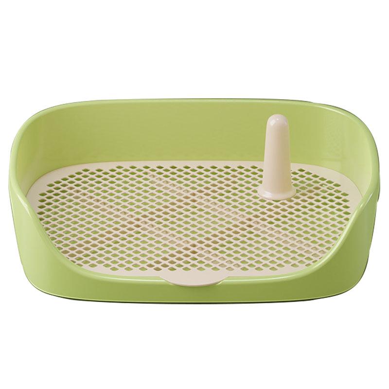 Large Anti-Splash Plastic Pet Toilet with Fence, Semi-Enclosed Design for Pets