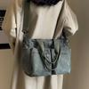 Borsa Tote in Velluto a Coste da Donna Grande Capacità Nuovo Stile Coreano Moda Borsa a Spalla a Tracolla da Lavoro Pendolare Borsa Tote con Manico