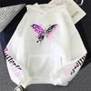 Colorful Heart & Butterfly Women's Fleece Hoodie - Autumn Casual Pullover with Pockets