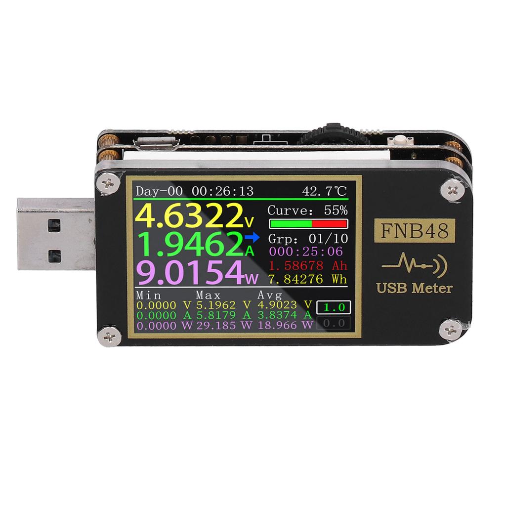 USB Voltmeter Ammeter Color Screen Digital USB Tester PD Trigger Voltmeters for IndustryWith Bluetooth