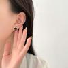 Cute Black Agate Cat Cat Head Earrings for Women Everyday Niche Design Student Earrings