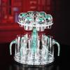 Shangqi Water Drop Turquoise Glass Decanter Set