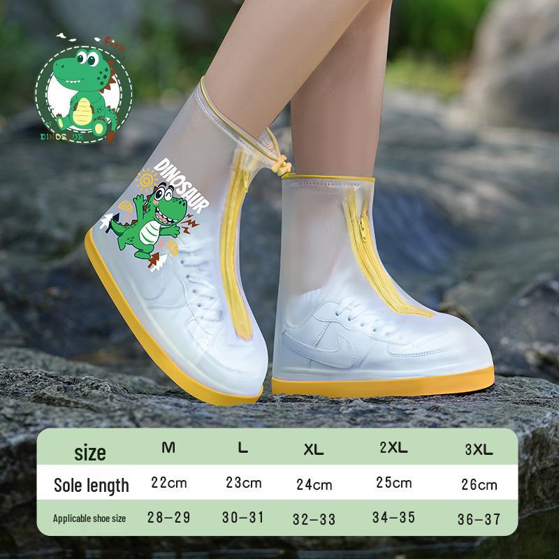 Weatherproof Unisex Shoe Covers: Snow-Resistant, Mid-Calf, Slip-On PVC for Cycling and Outdoor Use.