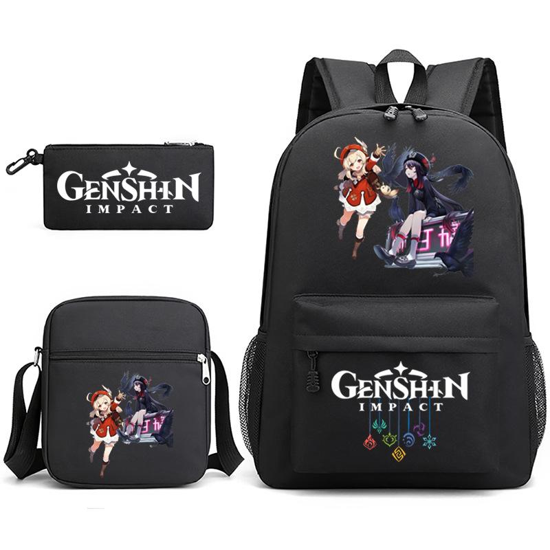 Yuanshen Backpack 3 Pieces/set Girls Boys Travel Shoulder Bag School Backpack
