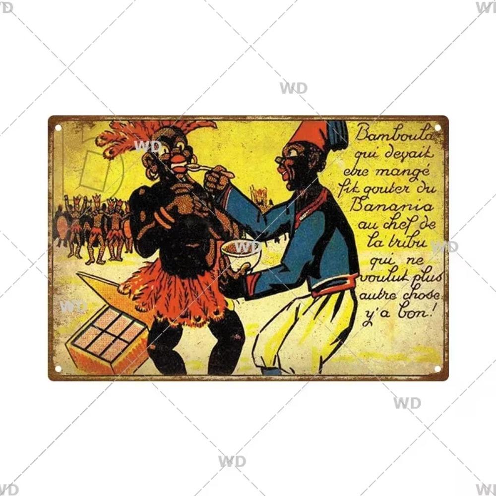 Chocolat Hot Drink Metal Poster Vintage Art Plate Signs Wall Deco Tin Sign Print Plaques Exquisite Crafts Decor Piece
