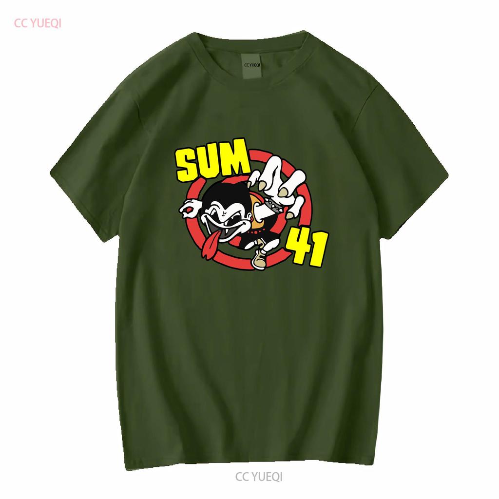 Rare SUM 41 Band Black Size S to 5XL Cotton T Shirt M1519 long or short sleeves vintage Washed fashion Versatile streetwear