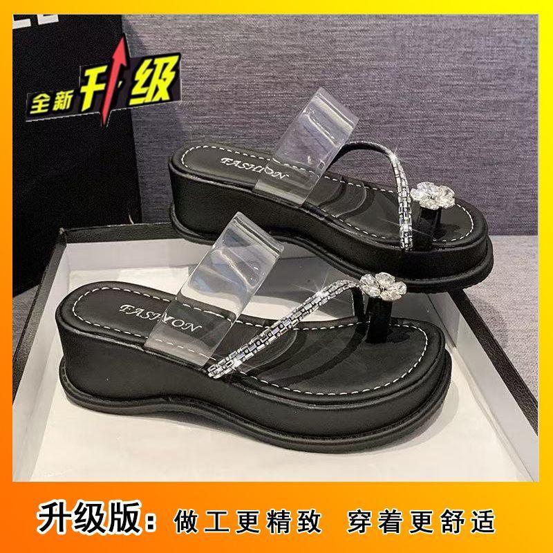 

With skirt casual versatile Roman beach one-word drag 2025 summer new wear fashion fairy style sandals woman 40