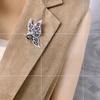 Exquisite DIY Diamond Butterfly Brooch with Zircon and Pearl Corsage Pin