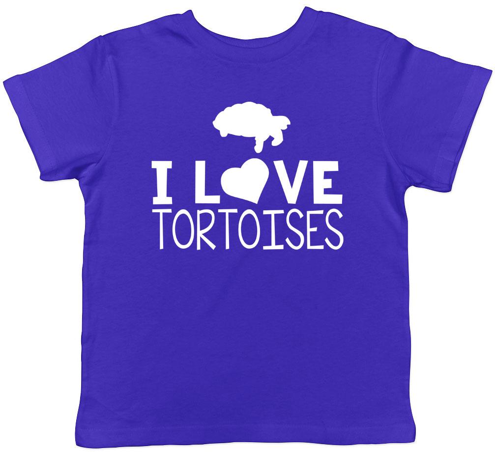 I Love Tortoises Childrens Kids Boys Girls Tee T-Shirt 150