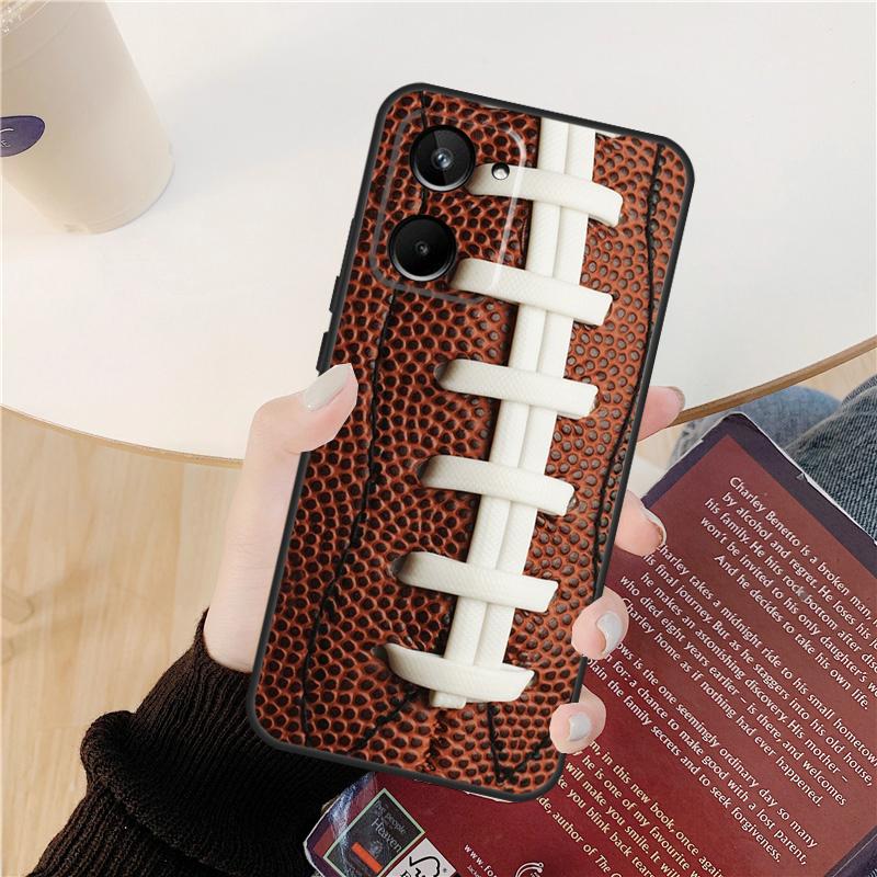 American Football Case For Realme C55 C75 C67 C61 C53 C51 C21Y C25S 10 11 12 13 14 Pro Plus GT 6T 6 5 GT7 Pro