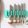 New Soft Silicone Brush Drying Rack Solid Color Suction Cup Cosmetic Tools Wall Mounted Makeup Brush Holder for Beauty Station