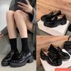 Autumn and Winter New Models Increase Height by 7cm~ SW Leather Thick Heel Platform Loafer Single Shoes Women's Small Leather Shoes Commuting Jk