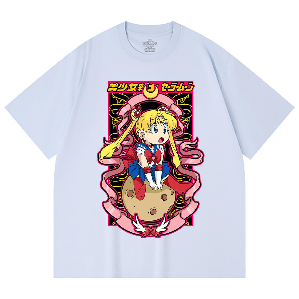 230 Gsm 100% Cotton Sailor Moon V10 Usagi Print Unisex Heavy Cotton T Shirt