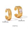 Stainless Steel Zirconia Ear Clips for Women – Luxury No-Piercing Earrings, European & American Style, Autumn & Winter Collection.