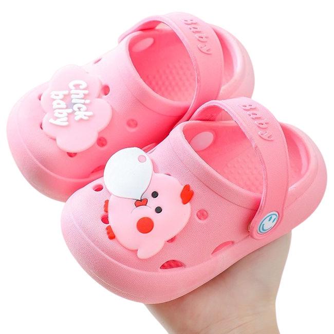 Crocs Baby Chick Pink Flip-Flops 31/32