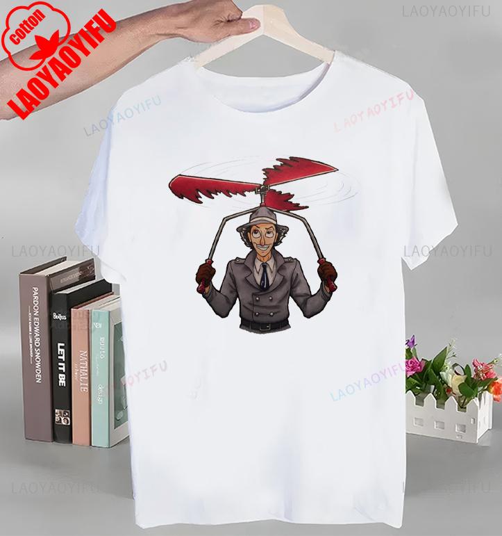 Animiertes Inspektor Gadget T-Shirt Oberteile Animiertes Inspektor Gadget T-Shirt Hochwertige Baumwolle