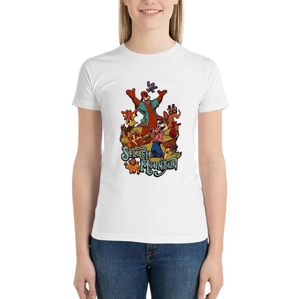 Splash Mountain Song of the South Cartoon T-Shirt plus size tops summer tops Women's clothing