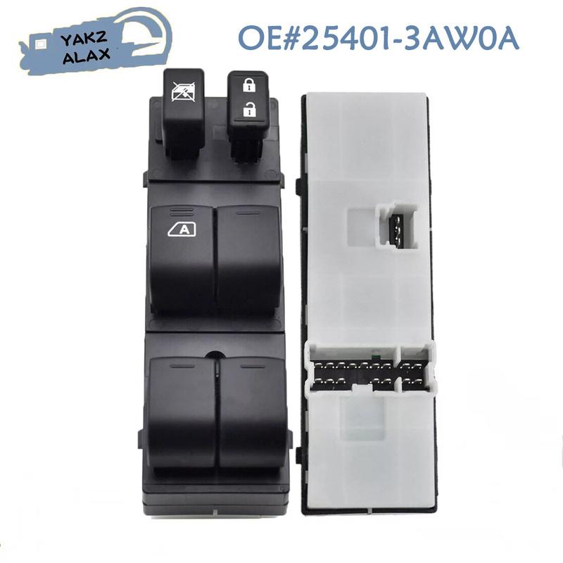 

For Nissan Sunny N17 2009-2014 Front Left Electric Power Window Control Switch Glass Regulator Button 25401-3AW0A Auto Parts