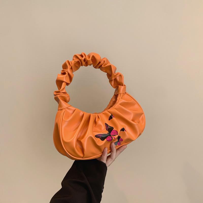 

Новая летняя модная сумка-полумесяц для женщин с плиссированной сумкой в облаке, текстура, корейский стиль, сумка через плечо на одно плечо