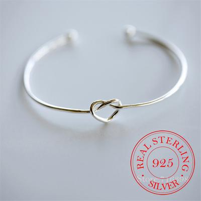 925 Sterling Silver Adjustable Heart Charm Bracelets & Bangle for Women Wedding Gift Prevent Allergy Femme Jewelry