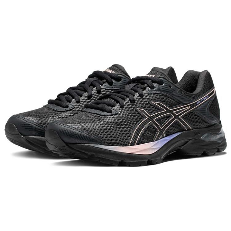 Asics Gel-Flux 4 Comfortable Mesh Synthetic Leather Durable Breathable Low-Top Casual Running Shoes Women Sneaker Black 1012A523-004