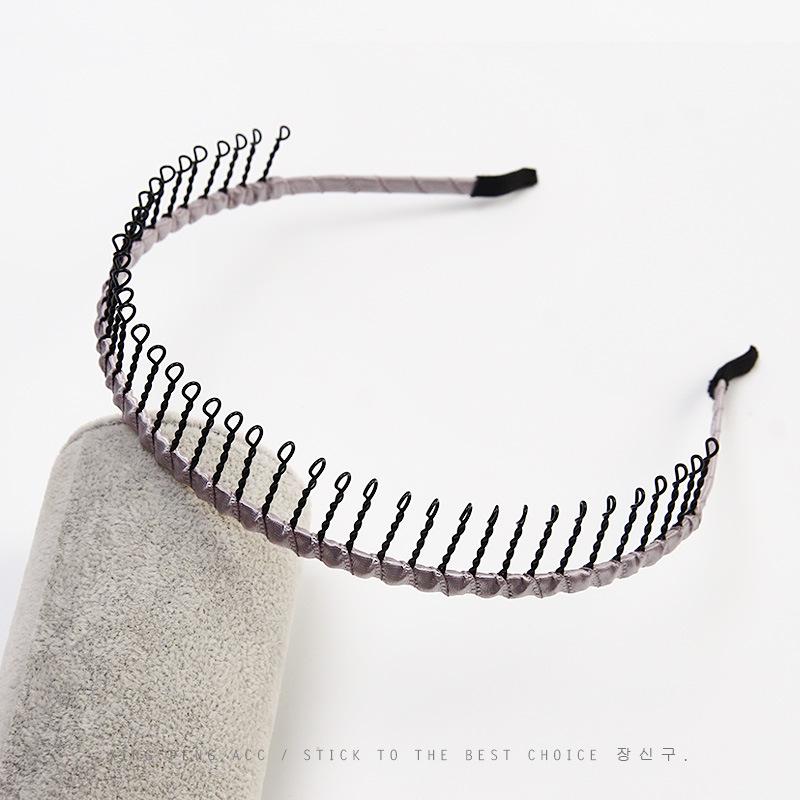 Korean Long-toothed Non-slip Headband with Comb Headdress Simple Headband with Teeth Hairpin Makeup Face Wash Headband