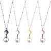 Steel Retractable Badge Reel Lanyard DIY Beaded Lanyard Badge Holder Necklace with ID Card Holders