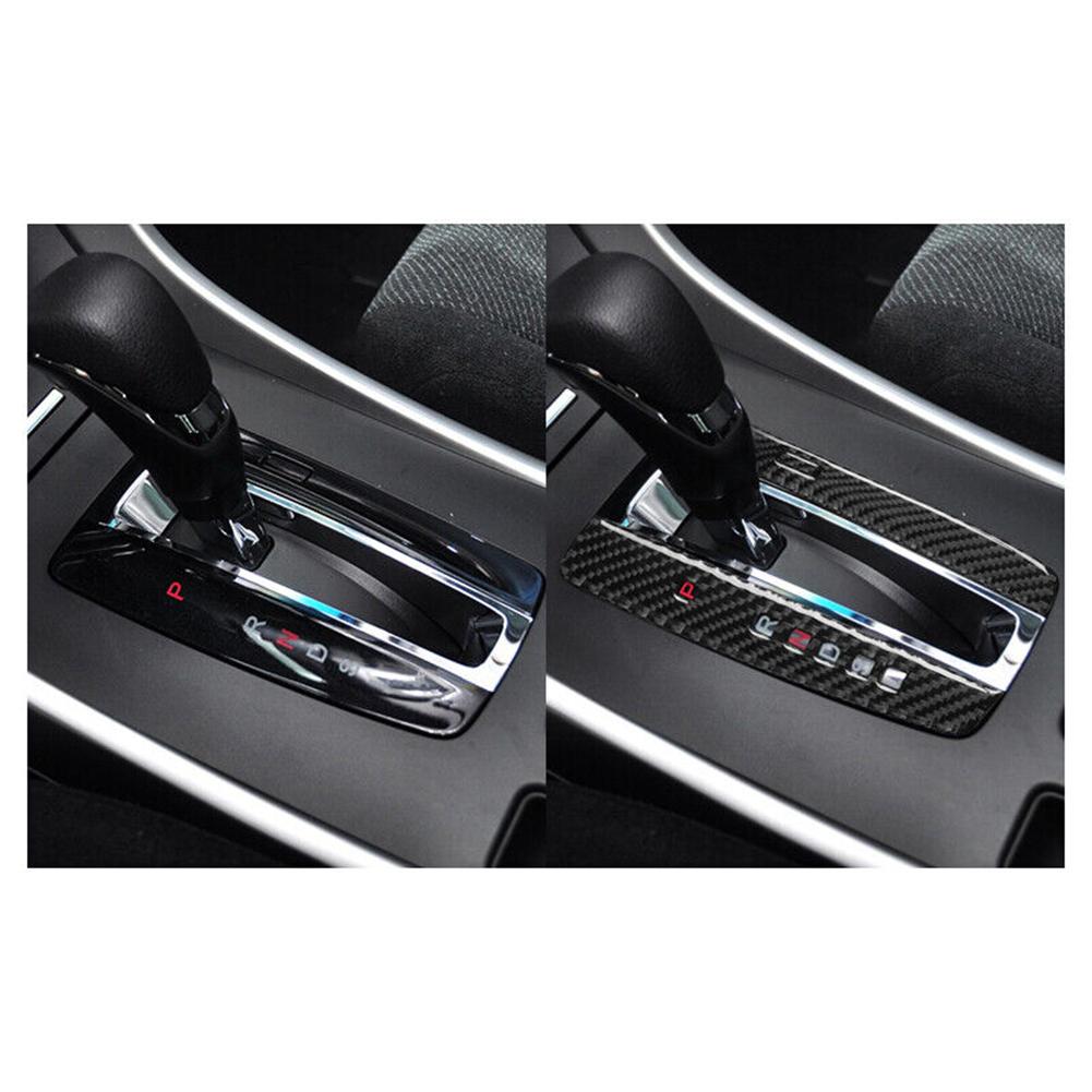 2Pcs Car Interior Shifter Cover Trim Black Carbon Fiber Decoration Trim For Honda-Accord 2013-2017 High Quality Car Accesspries