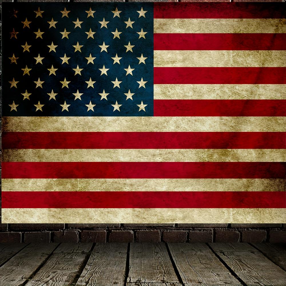 Retro Vintage American Flag Tapestry Living Room Decoration Independence Day Party Patriotic Room Decoration