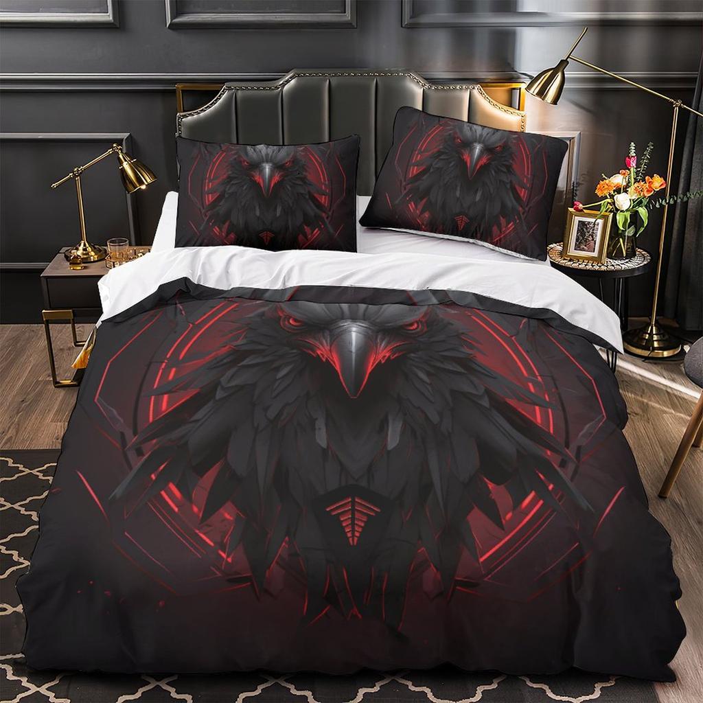 3D Lightweight and Soft Animal Bedding Set, Single Bed, Double Bed, Duvet Cover, Pillowcase, 2/3pcs, Men's Teens, Full Size Cover, Birthday Gift