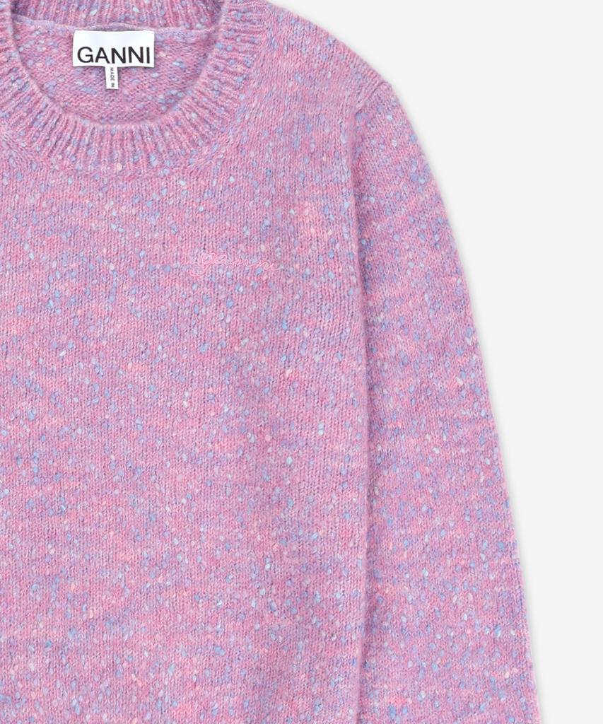 Gani Alpaca Cotton Mix O-Neck Knit - Rose Violet / K2318295