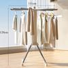 Metal Folding Clothes Racks with Wheel Plastic Floor Portable Clothes Horse Space Saving Outdoor Drying Rack Home Storage Racks