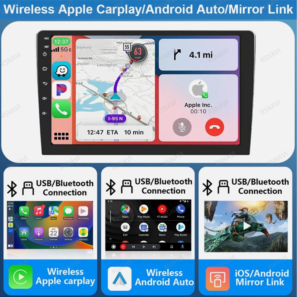 Car Radio Android 16 For Toyota RAV4 Rav 4 2005-2013 DVD Viedo Player DSP 5G WIFI Wireless Carplay Auto Multimedia QLED Qualcomm