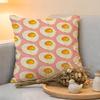 Cushion Cover  Linen  SkinFriendly Soft Decorative Case For Sofa Home Decor Fried Egg Pizza Waffle Pillow cover
