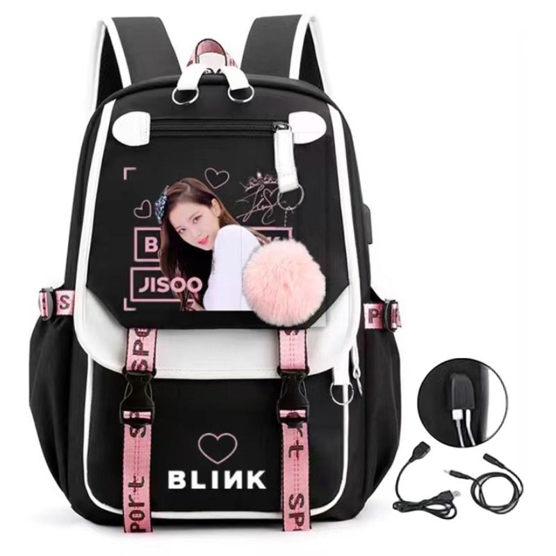 Blackpink Lisa Inspired Starry Sky Backpack Trendy Oxford Cloth Street Style Bag