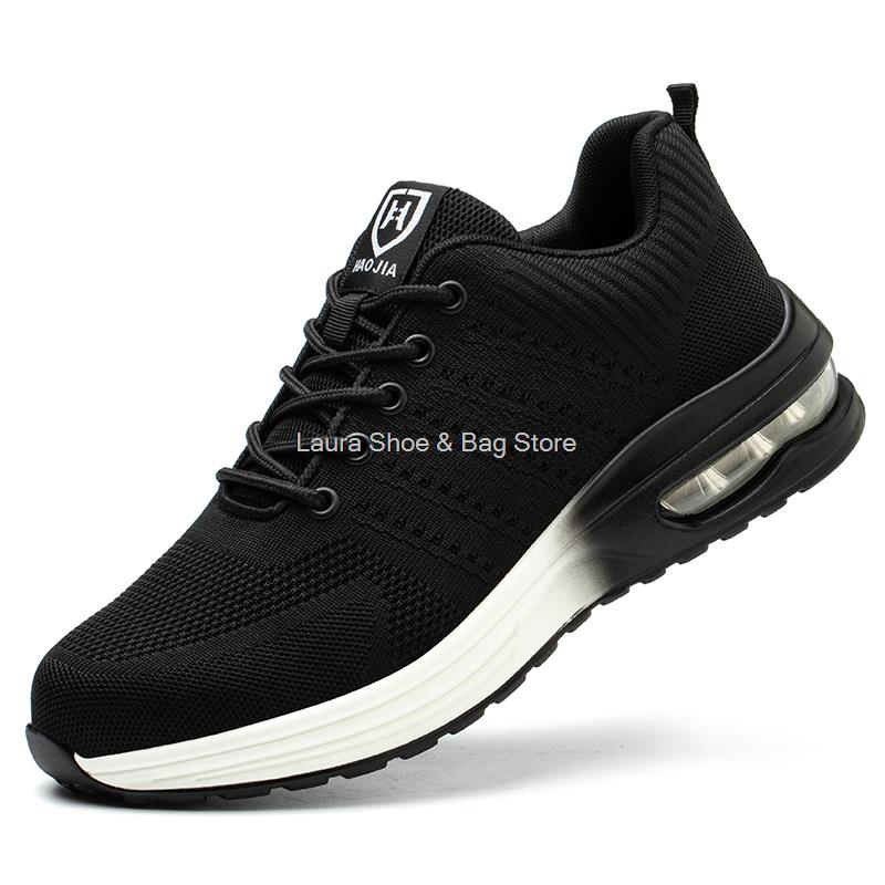 Fashion Men's Safety Shoes Fashion Work Shoes Men Women Steel Toe Sneaker Puncture Proof Work Boots Male Flats Man Work Safety Boots New