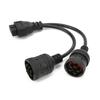 29.5cm Truck Diagnostic Adapter Cable Female 16pin OBD2 To 9+6pin Scanner Connect Cord