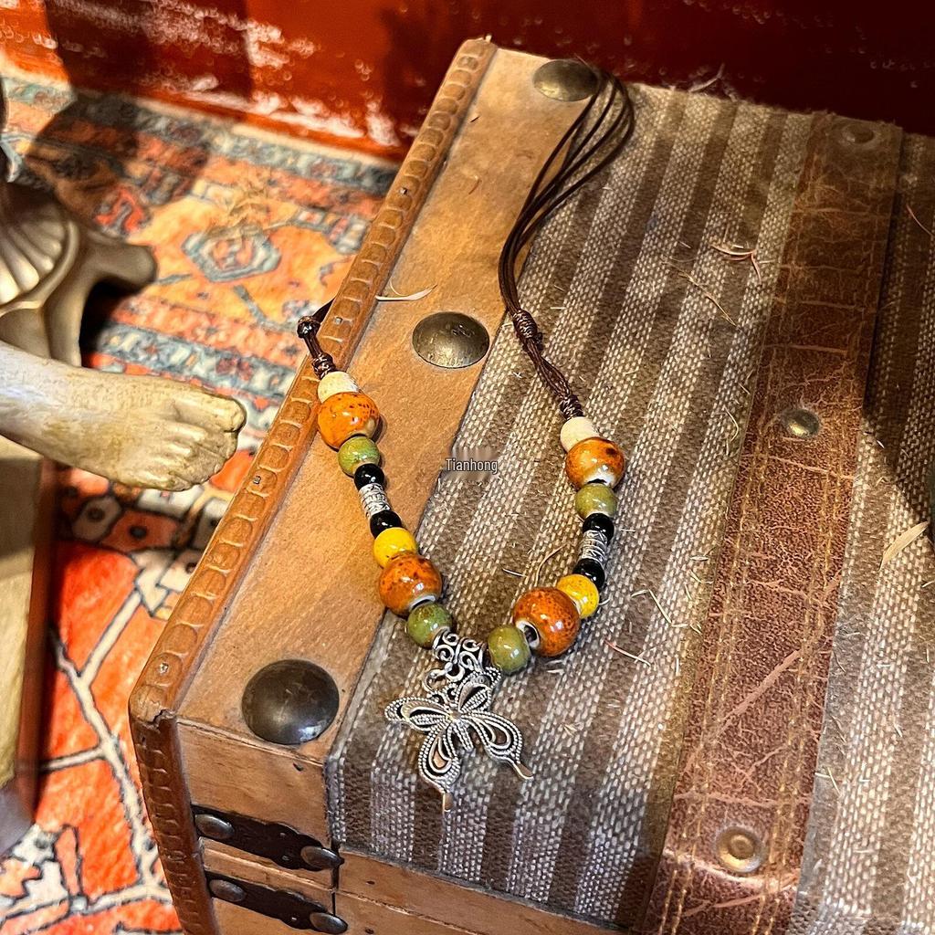 Sweet Eighteen Retro Ethnic Butterfly Necklace - Women's Unique Chinese Style Jewelry Chain