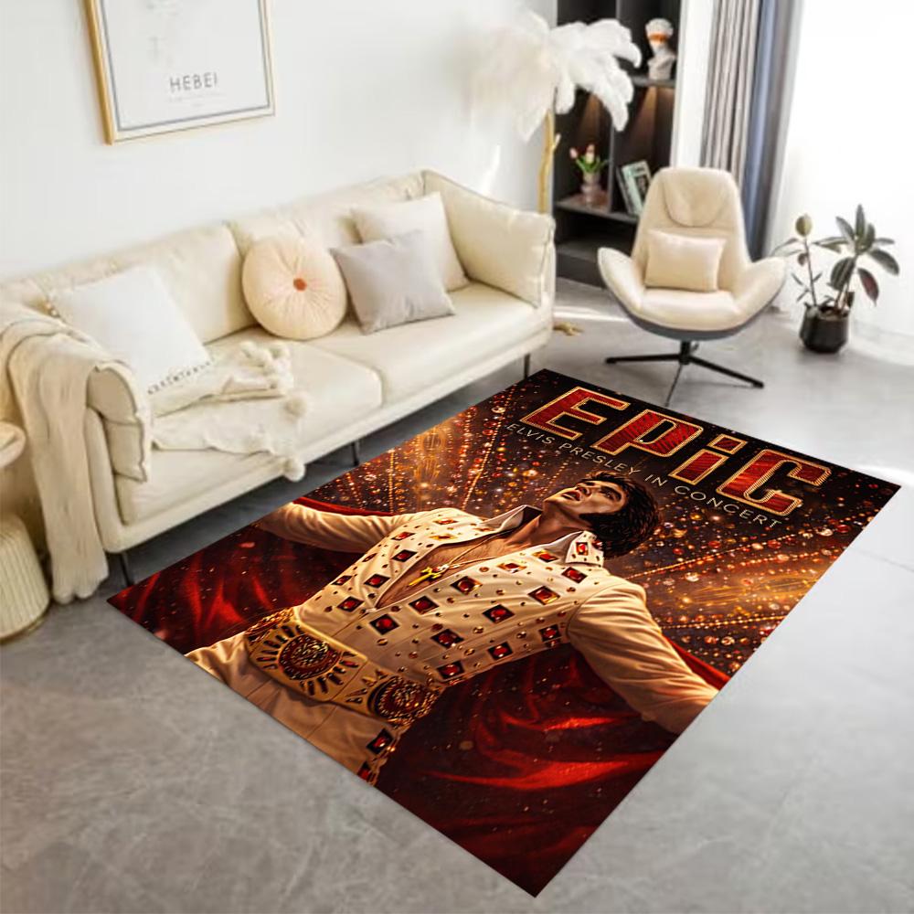 Elvis Presley's Iconic Smile Carpet Perfect for Bedrooms Decorate room Dormitory Playrooms Anti-slip Rug Office home decor Wedding Party Gift