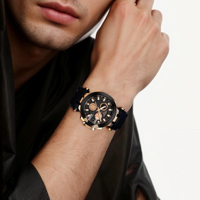Tissot Συλλογή Race Κίνημα Quartz Αντοχή στο Νερό 100m Ανδρικά Ρολόγια Ρολόι 43mm Μαύρο Καντράν T115.417.37.051.00