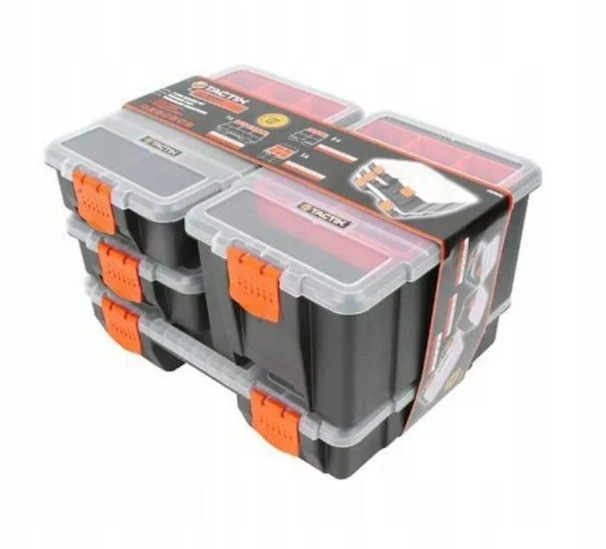 4-in-1 plastic workshop organizer set of 4 containers with latches
