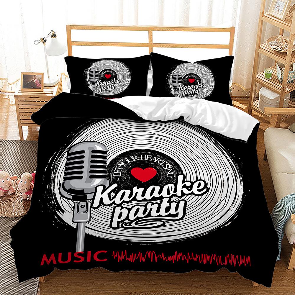 

Праздничный Рождественский Любовь 3D Пододеяльник Кровать Комплект из трех предметов Цифровая печать Комплект из четырех предметов 135 * 200 (two-piece set) 90g