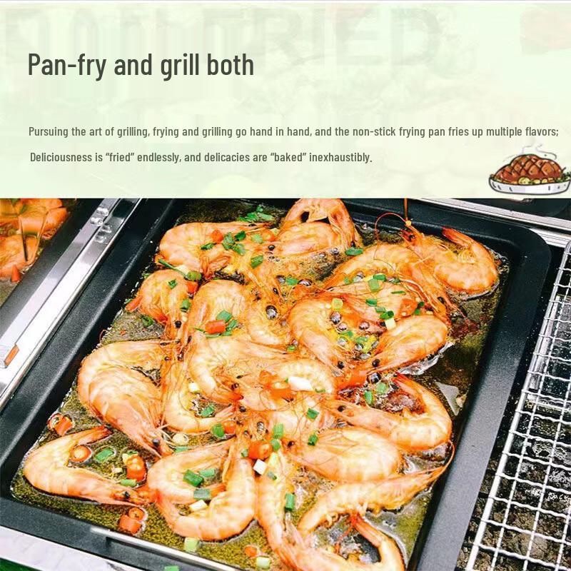Outdoor Barbecue Griddle Pan