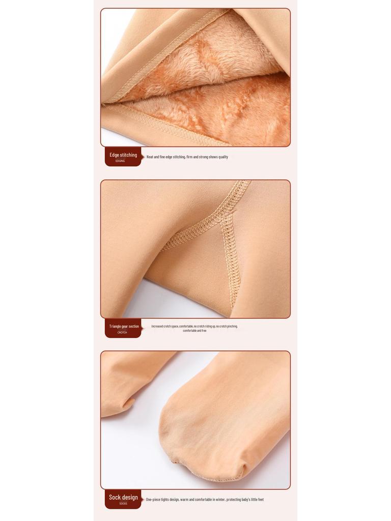 Children's Performance Base Layer: Flesh-Colored Fleece Dance Shirt for Winter