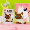 Cute Pastoral Teddy Dog Pet Building Blocks Micro-Granular Ornament Children's Toy Gifts New Product Cat And Dog Themed